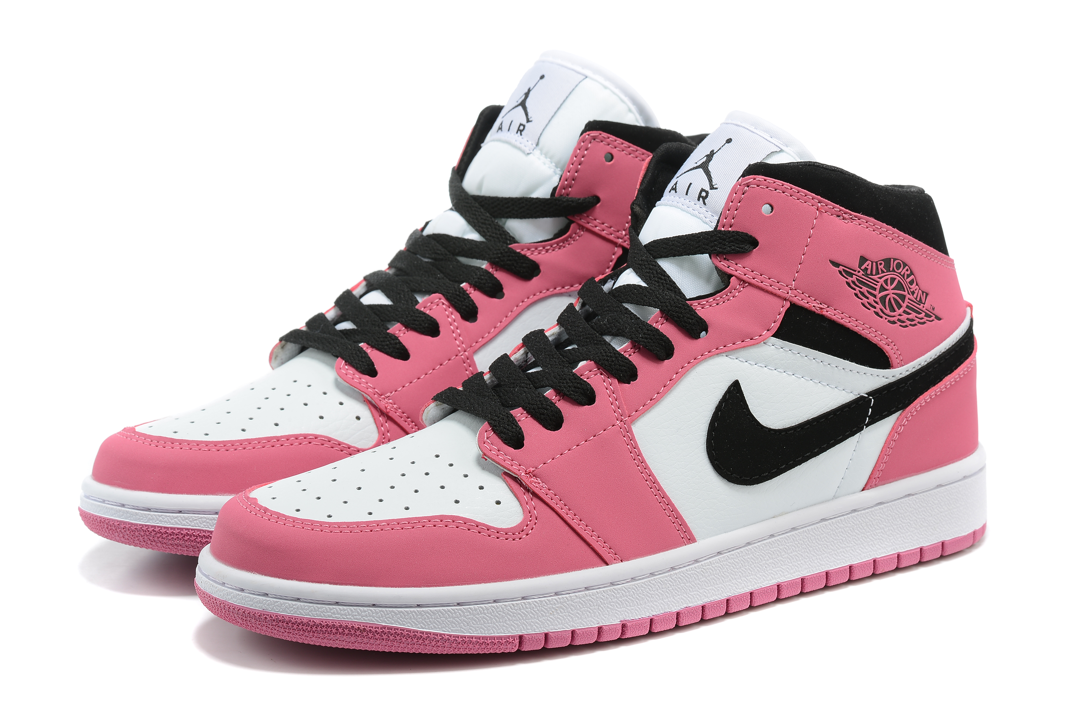 2022 Air Jordan 1 Pink White Black Shoes